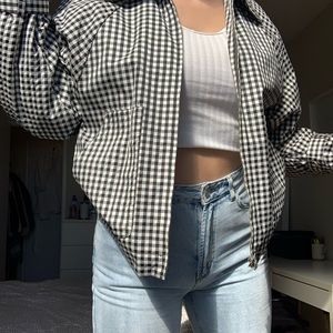 SEE BY CHLOE Oversized Gingham Print Jacket